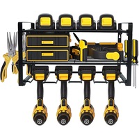 Power Tool Rack Organizer Heavy Duty Drill Holder Wall Mount 3 Layers