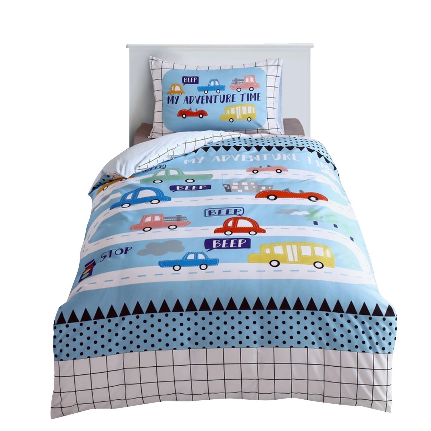 Single Size Kids Cotton Bedding Quilt Cover with Pillow Case - Adventure time