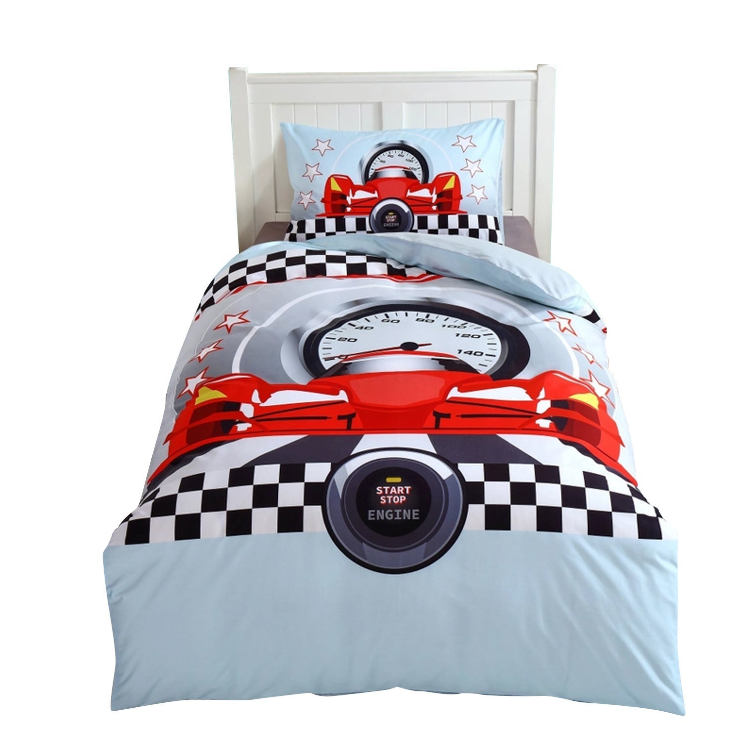 Single Size Kids Cotton Bedding Quilt Cover with Pillow Case - Gametime