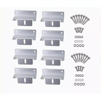 Solar Panel Z-Bracket Flat Roof Yacht RV Mount Aluminum Alloy Kit - 8pcs