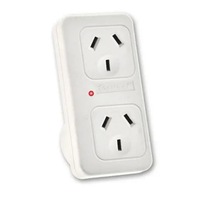 240V AC Mains Left Hand Side Double Adaptor