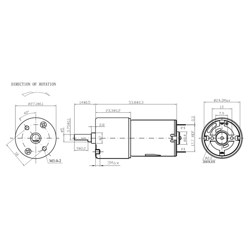 Buy 36RPM 12VDC Reversible Gearhead Motor MyDeal