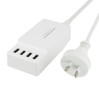 4.2 Amp 4 x USB Socket Port Desktop 240V AC Mains Wall Charger