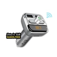 Car Bluetooth Handsfree with FM Transmitter and USB Charger