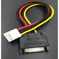 Generic SATAM-S4P 20cm 1x SATA 15 Pin Male to Small 4 Pin Female Connector Power Cable