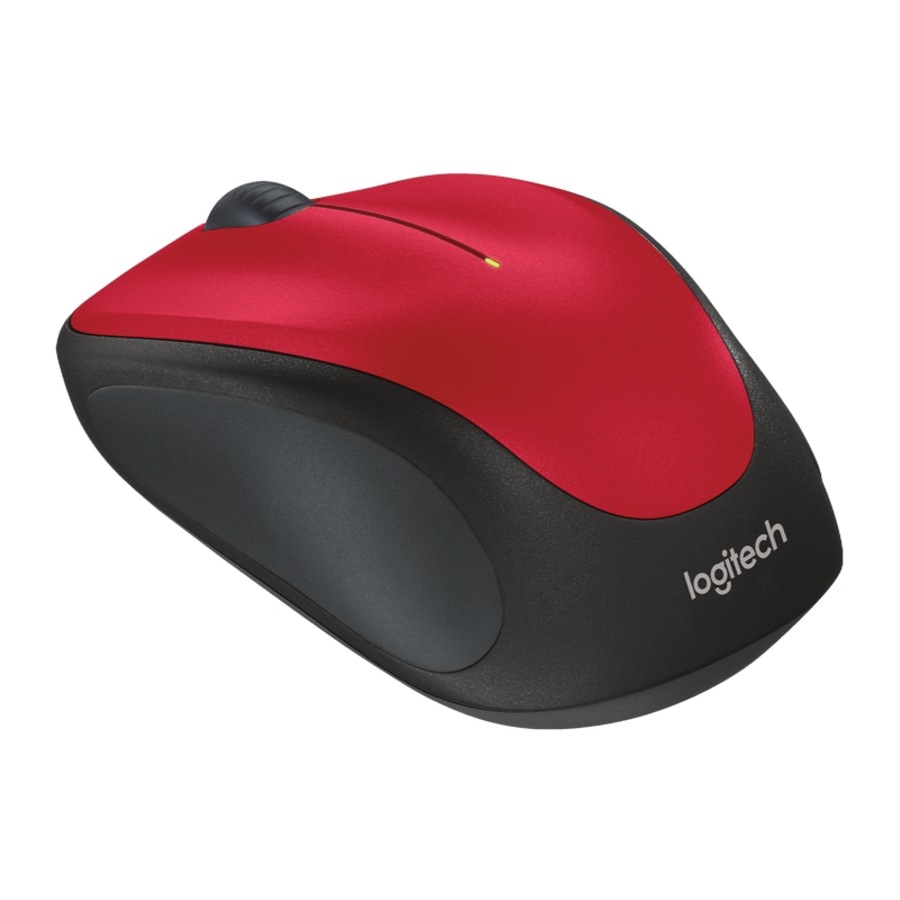 [910-003412] Logitech M235 Wireless Mouse Red - Contoured Design Glossy Comfort Grip