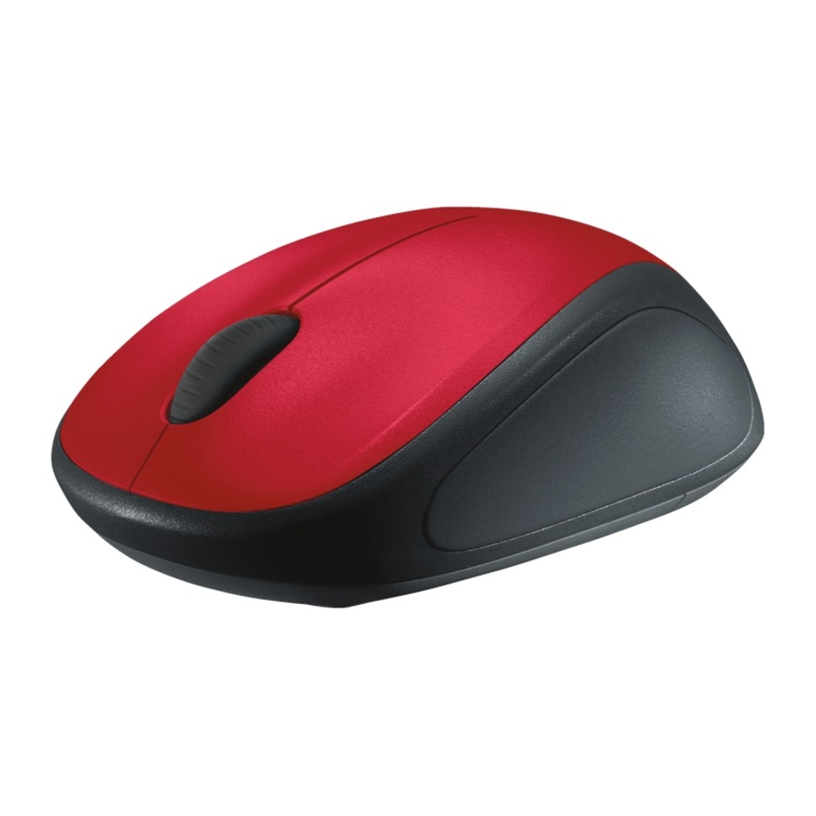 [910-003412] Logitech M235 Wireless Mouse Red - Contoured Design Glossy Comfort Grip