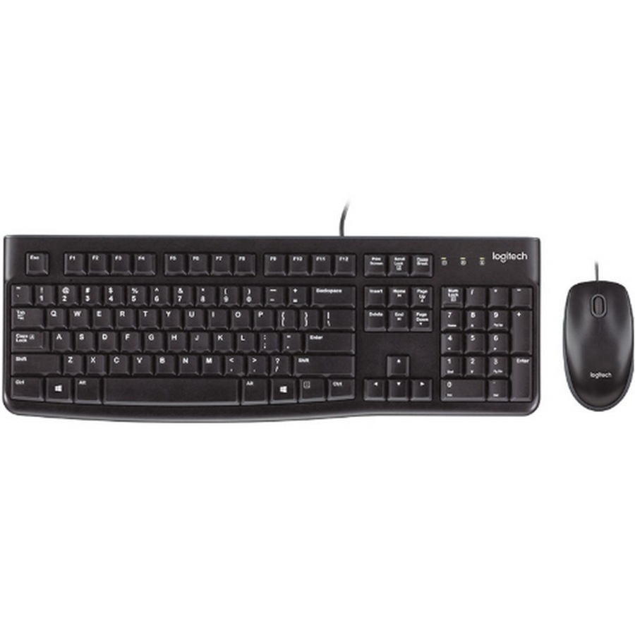 [920-002586] Logitech MK120 Keyboard & Mouse Combo Quiet typing and Spill resistant