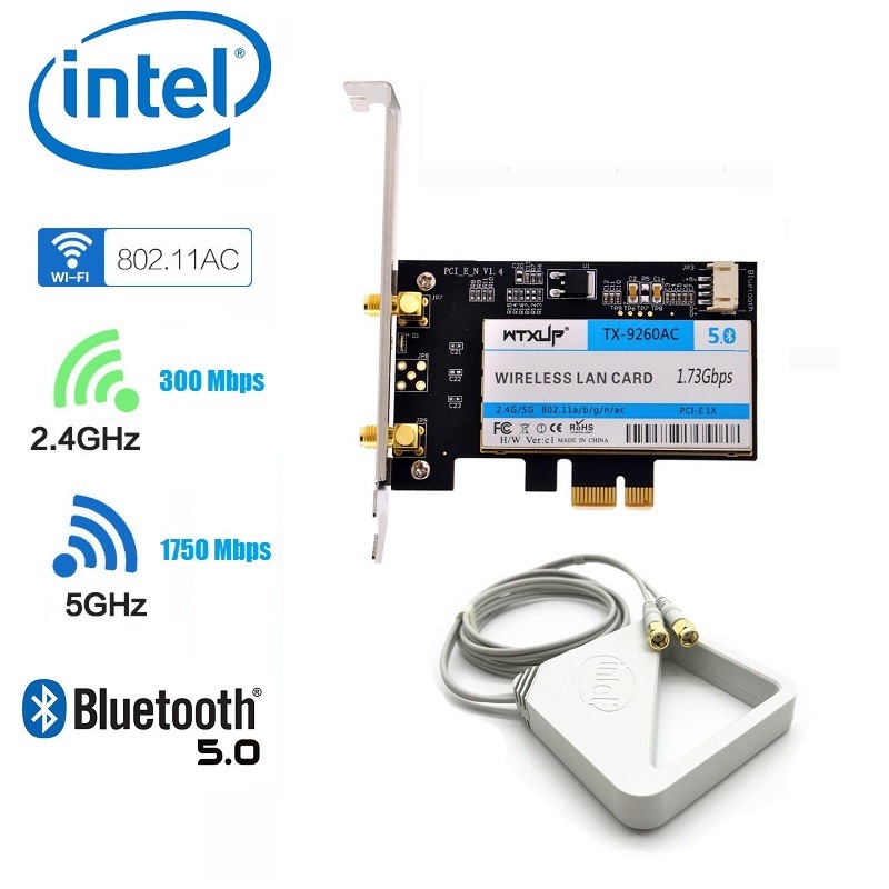 Buy [9260NGW.WTX] 9260 Dual-Band 802.11ac 1730Mbps +Bluetooth 5 PCIe ...