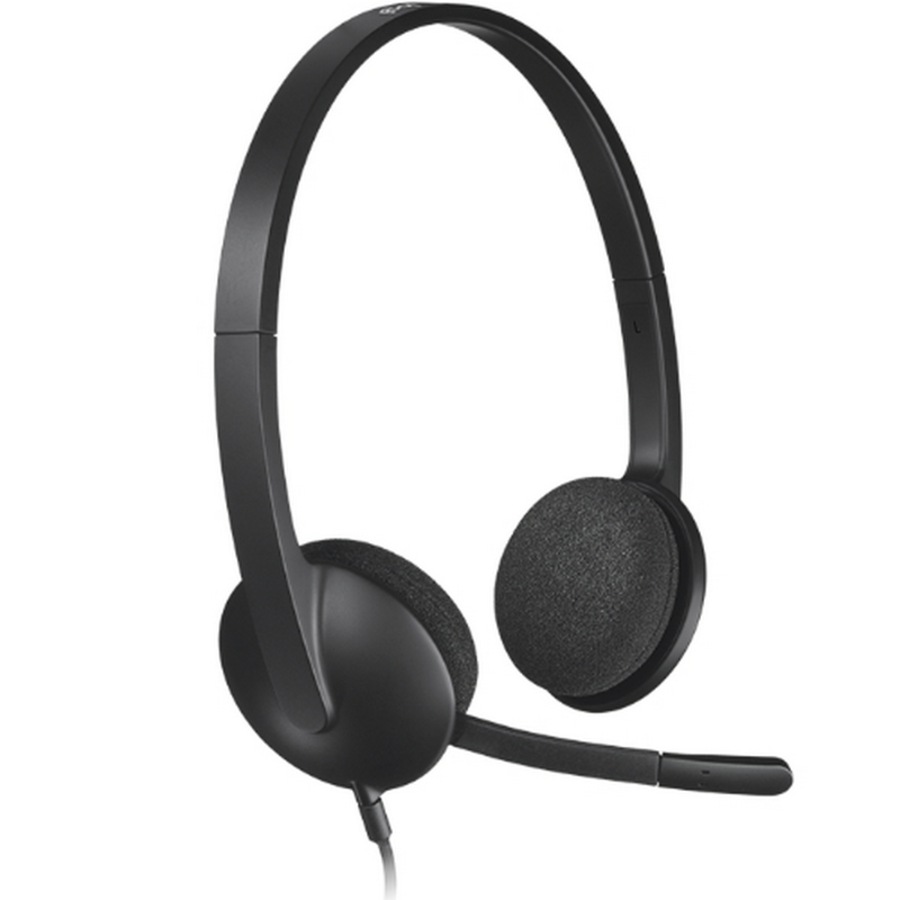 [981-000477] Logitech H340 Plug-and-Play USB Headset with Noise Cancelling Microphone