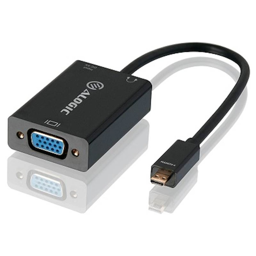 Alogic 15cm Micro HDMI to VGA Adapter With 3.5mm Audio Male to Female FHD 1080P [DMCHD-VGA-AD-ADP]