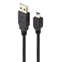 Alogic USB2-01-MAB 1m USB 2.0 Type B Mini USB Cable to USB Type A Male to Male