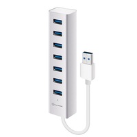Alogic VPLU3H7AP 7 Port USB Hub - Aluminium Unibody with Power Adapter - Prime Series
