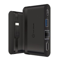 Alogic UCTDHDES Travel Dock Essential USB-C to HDMI/USB 3.0/Ethernet/USB-C with PD 100W