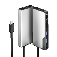 Alogic UCFUPRGV-SGR USB-C Hub Fusion Max 6-in-1 HDMI/VGA/USB-A/Gigabit Ethernet/USB-C & PD