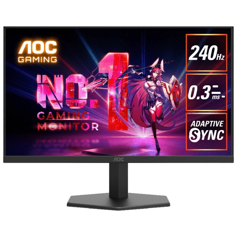 AOC 23.8" 240Hz FHD Gaming Monitor, Fast IPS, 0.3ms, Adaptive Sync [24G11ZE]