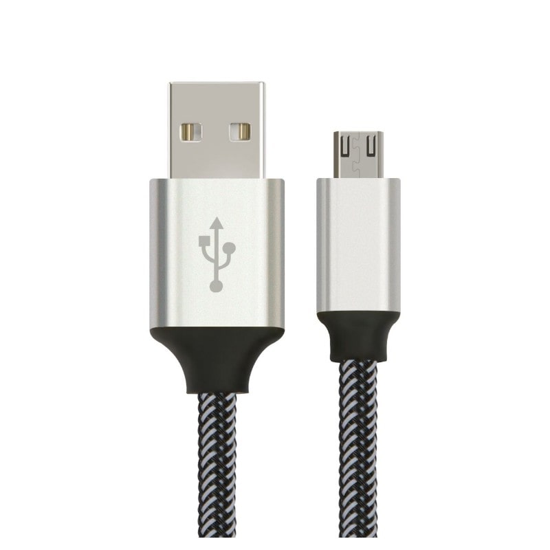 Astrotek AT-USBMICROBW-1M 1m Micro USB Data Sync Charger Cable for Android Phone Tablet White