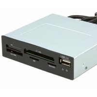 Astrotek AT-V-113 3.5' inch Internal Card Reader Black USB2.0 Hub CF MS SD Flash Memory