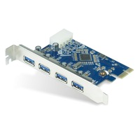 Astrotek AT-U3PCICARD 4 Ports USB 3.0 Hub PCIe PCI Express Add-on Card Adapter 5Gbps