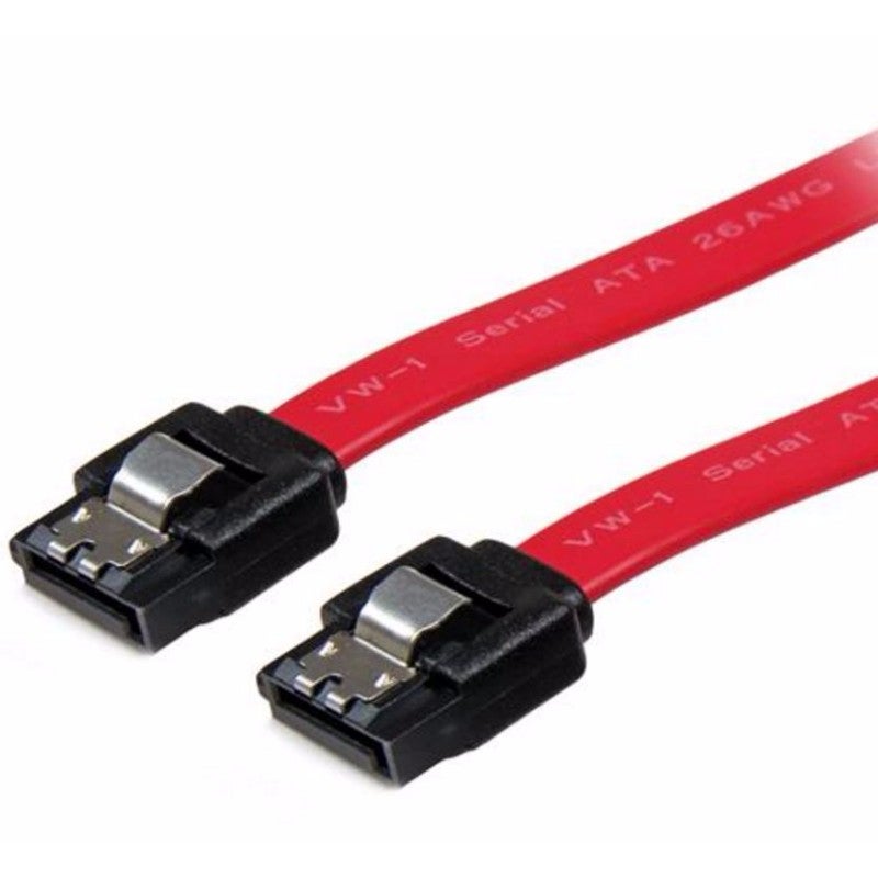 Astrotek AT-SATA3NR-180D SATA 3.0 Data Cable 30cm 7 pins Straight to 7 pins Straight with Latch Red