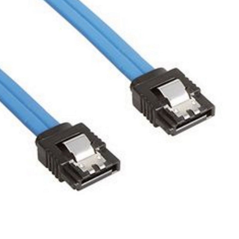 Astrotek AT-SATA3-180D SATA 3.0 Data Cable 50cm Male to Male 180 to 180 Degree Metal Lock Blue