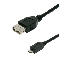 Astrotek AT-USB2MICRO-OTG USB A Female to Micro USB Male Adapter OTG Data Charger Cable Black