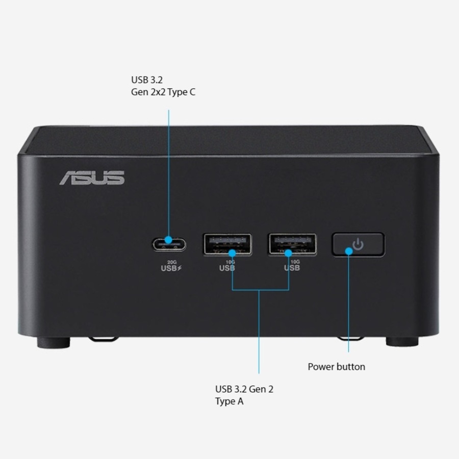Asus NUC 14 Pro Mini PC, Intel Core Ultra 5, 64GB RAM, 4TB NVMe SSD, W11P, Tall Kit [RNUC14RVHU500000I-P9]