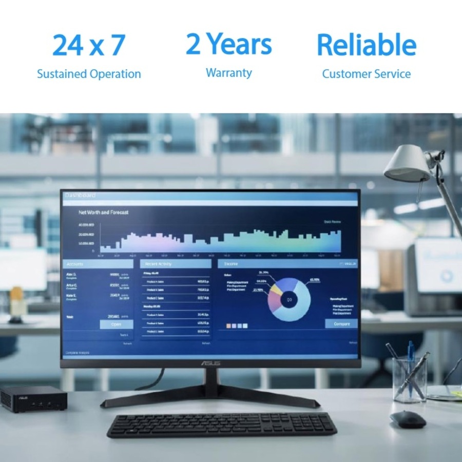 Asus NUC 14 Pro Mini PC, Intel Core Ultra 5, 64GB RAM, 4TB NVMe SSD, W11P, Tall Kit [RNUC14RVHU500000I-P9]