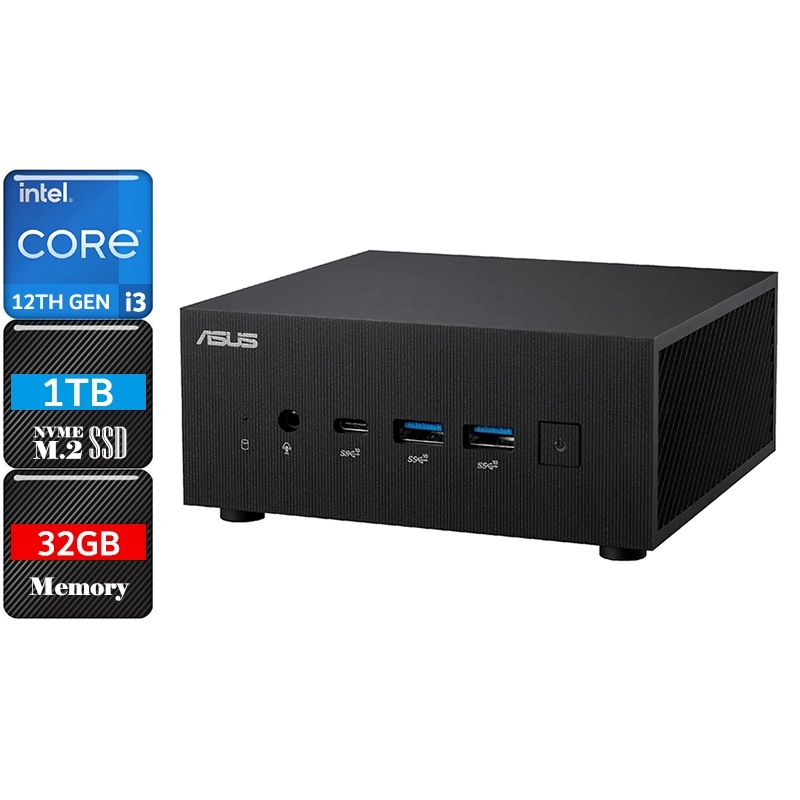 Buy Asus ExpertCenter PN64 Mini PC, i3-1220U, 32GB RAM, 1TB NVMe SSD ...