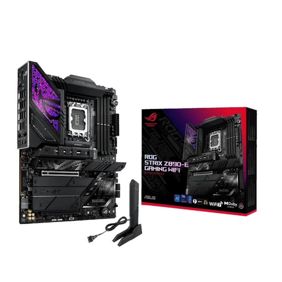 Asus ROG STRIX Z890-E GAMING WIFI Motherboard, for Intel CPU, DDR5, LGA1851, ATX