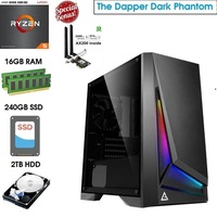 ATG AMD Ryzen 5 16GB RAM 240GB SSD 2TB HDD WiFi 6 Win11 Computer System Desktop PC [5600GT-16G2T-DP301M-WO]