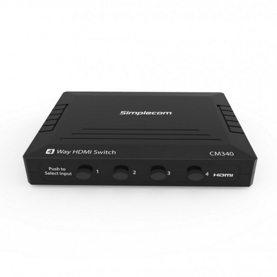 [CM340] Simplecom Mechanical 4 Way HDMI Switch Box 4 Port 4K UHD HDCP