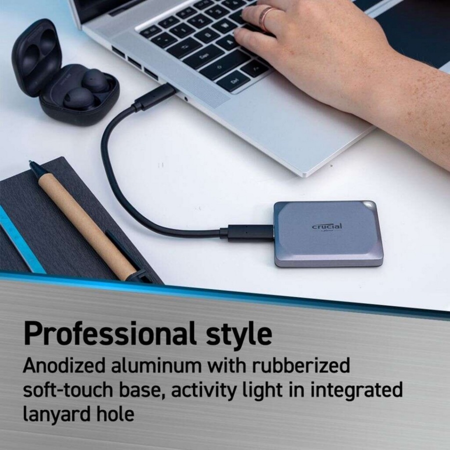 Buy Crucial X9 Pro 4TB External Portable SSD 1050MB/s USB-C Rugged ...