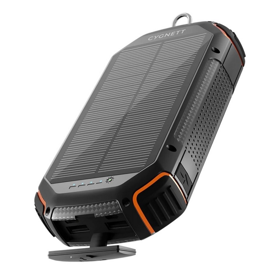 Cygnett ChargeUp OutBack 20000mAh Outdoor Solar Power Bank Black 1x USB-C [CY4412PBCHE]