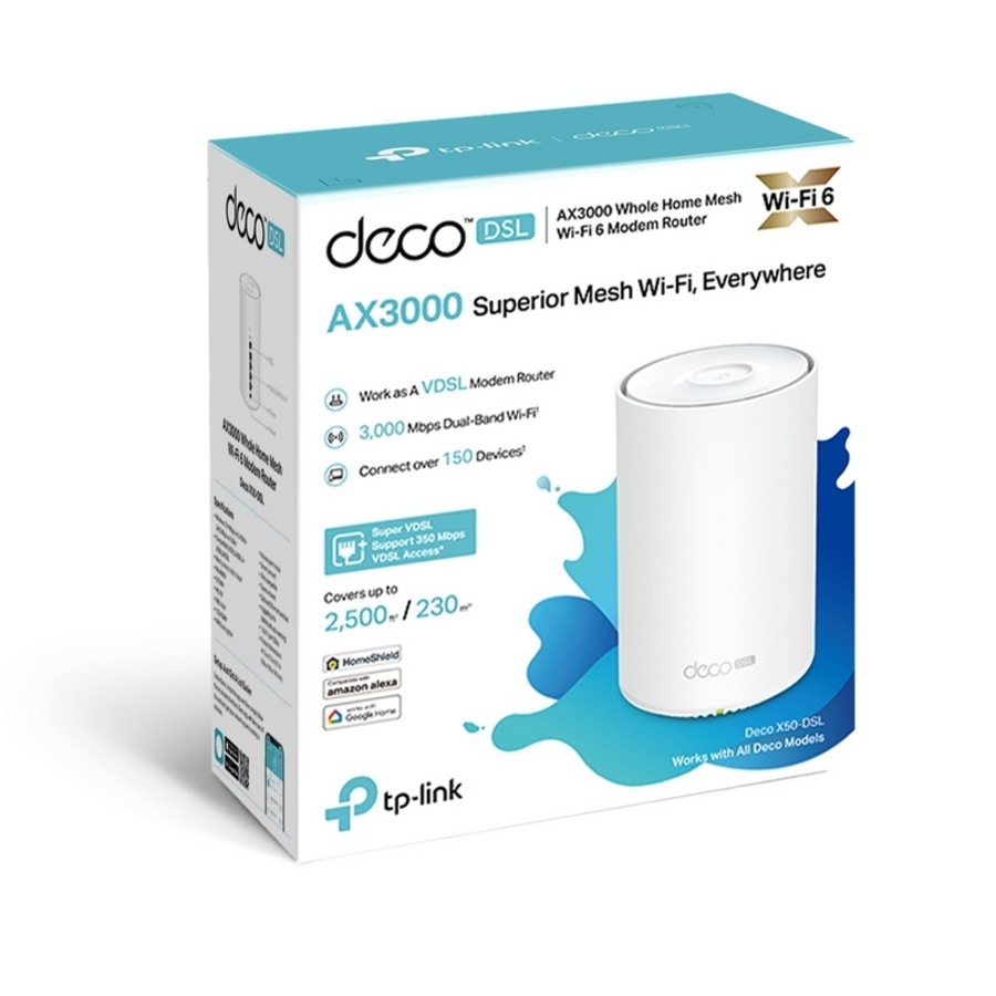 Buy [Deco X50-DSL(1-pack)] AX3000 VDSL Whole Home Mesh WiFi 6 Router ...