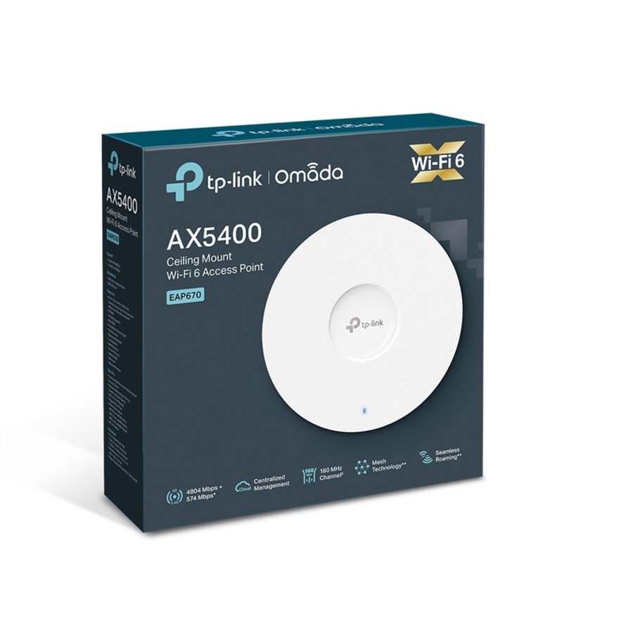[EAP670] AX5400 Ceiling Mount WiFi 6 Access Point , Omada Mesh