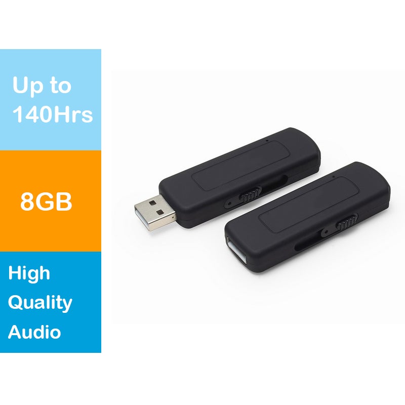 Hnsat UR-09-8GB Mini 8GB Memory USB Flash Drive Digital Audio Voice Recorder