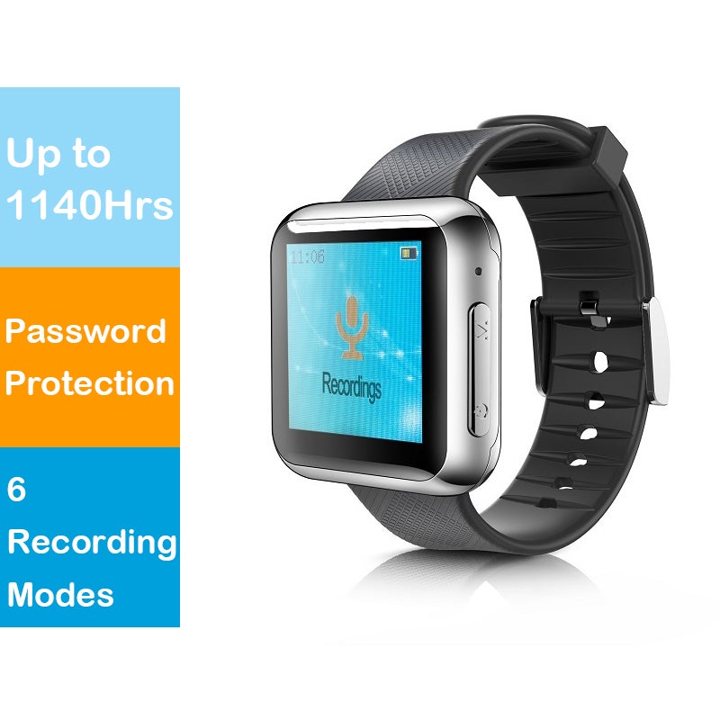 Hnsat WR-19-16GB 16GB Sport Watch Voice Recorder with 6 Modes & Password Protection