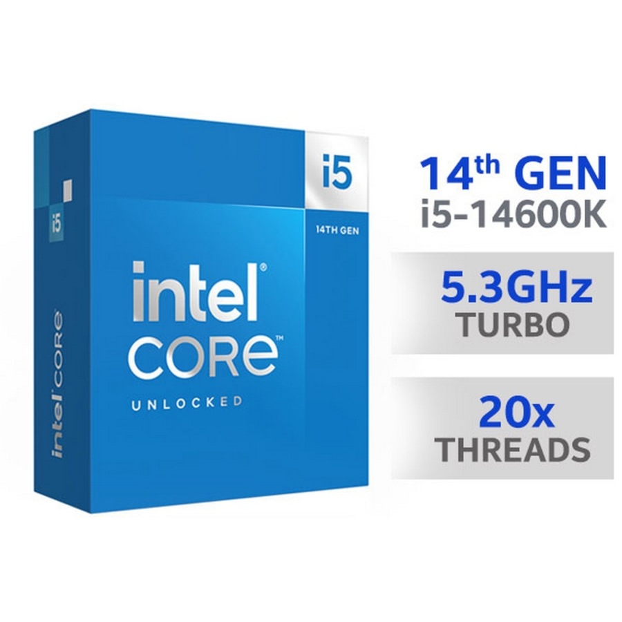 Intel i5 14600K CPU 4GHz 5.3GHz Turbo 14th Gen LGA1700 14-Cores 20-Threads [BX8071514600K]