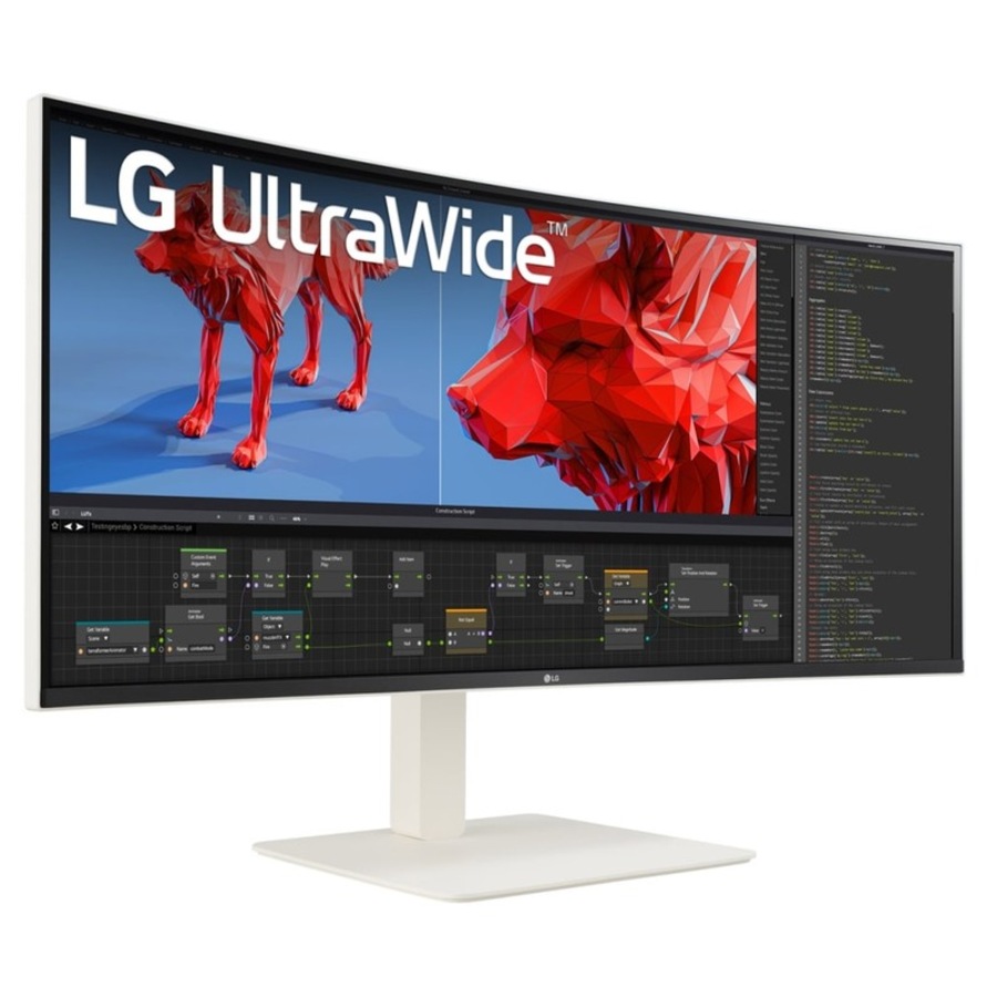 LG 38" UltraWide QHD+ 144Hz IPS Curved Monitor - White [38WR85QC-W]