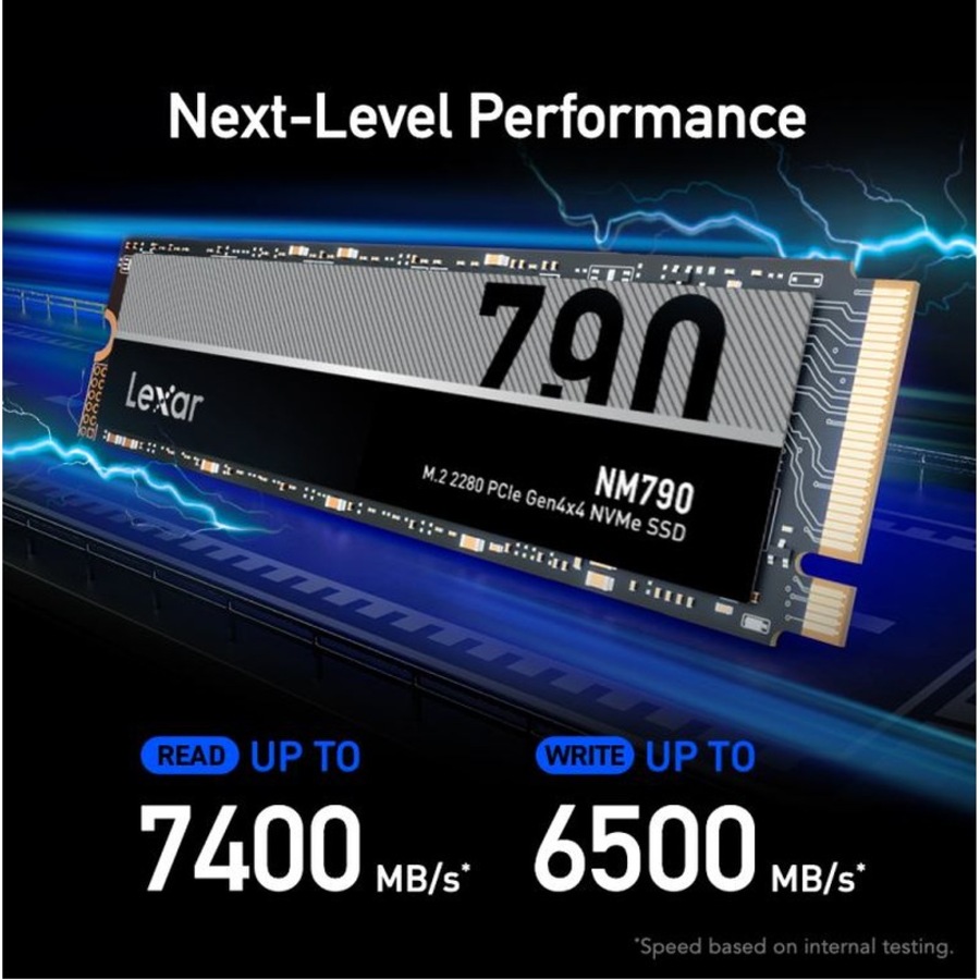 [LNM790X008T-RNNNG] Lexar NM790 8TB M.2 2280 PCIe Gen 4x4 NVMe SSD
