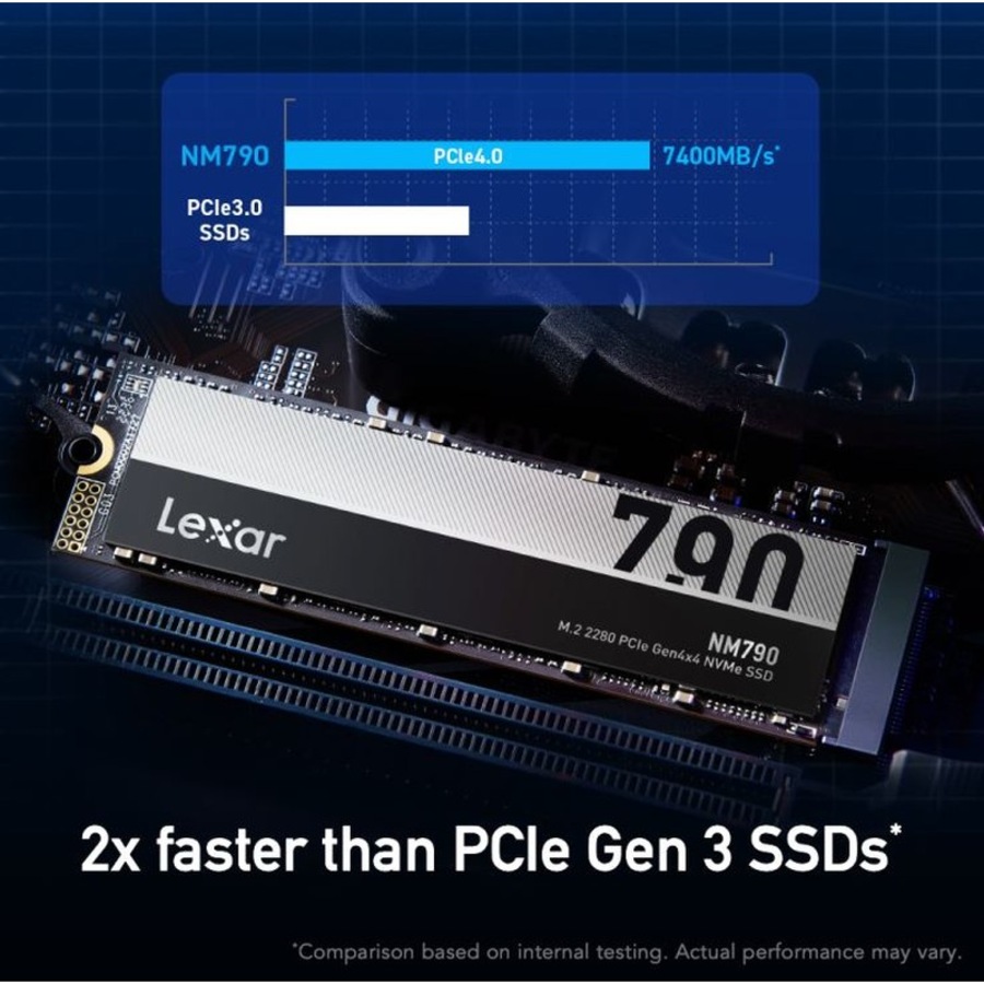 [LNM790X008T-RNNNG] Lexar NM790 8TB M.2 2280 PCIe Gen 4x4 NVMe SSD