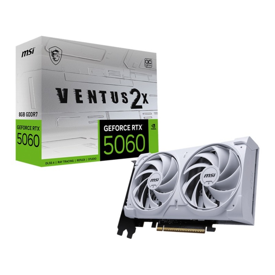 MSI GeForce RTX 5060 VENTUS 2X OC WHITE 8G Graphics Card [GeForce RTX 5060 8G VENTUS 2X OC WHITE]