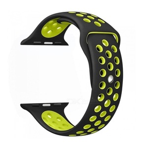 [NB-WAT-38MMBY] Sports Silicone Bracelet Strap Band For Apple Watch iWatch 38mm Black/Yellow