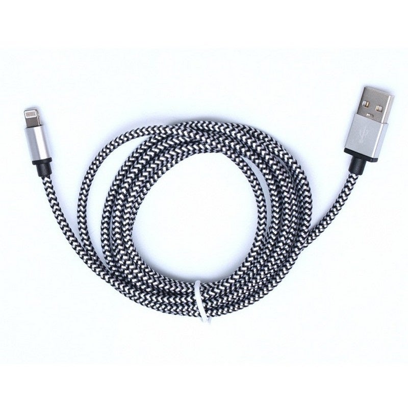 NewBee NB-USBLIGHTNINGW-3M 3m USB Lightning Data Sync Charger Sleeved Cable for iPhone iPad iPod