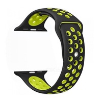NewBee NB-WAT-38MMBY Sports Silicone Bracelet Strap Band For Apple Watch iWatch 38mm Black/Yellow