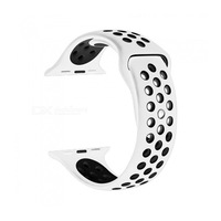 NewBee NB-WAT-38MMWB Sports Silicone Bracelet Strap Band For Apple Watch iWatch 38mm White/Black