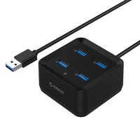 Orico DH4U-U3-10-BK DH4U-U3 4 Port Hub with USB 3 Cable/Special for Laptop and Desktop Black
