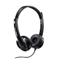 Rapoo H100 Black H100 Wired Stereo Headsets HD Voice Microphone Volume Adjustment 3.5mm