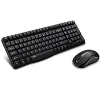 Rapoo X1800S Black X1800S 2.4GHz Wireless Optical Keyboard Mouse Combo Black Nano Receiver